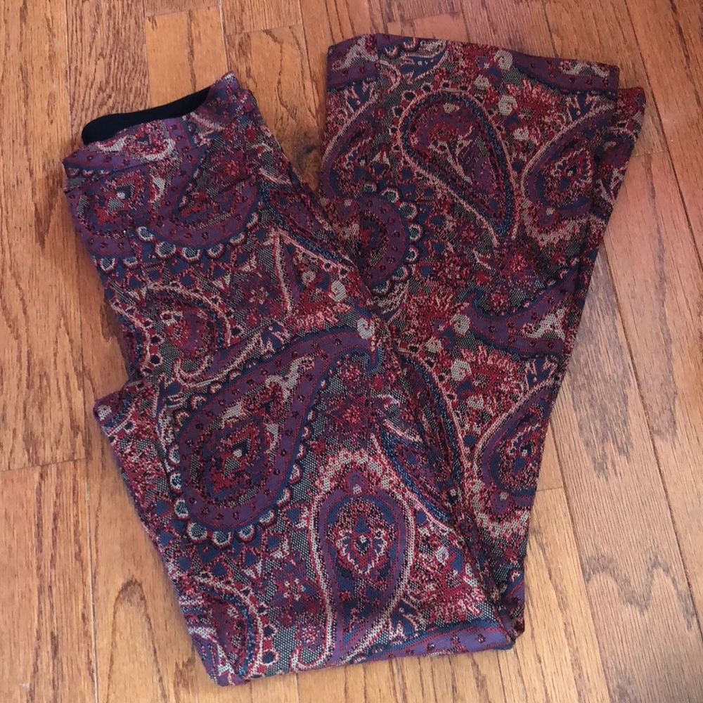Free People Paisley Flare Legs